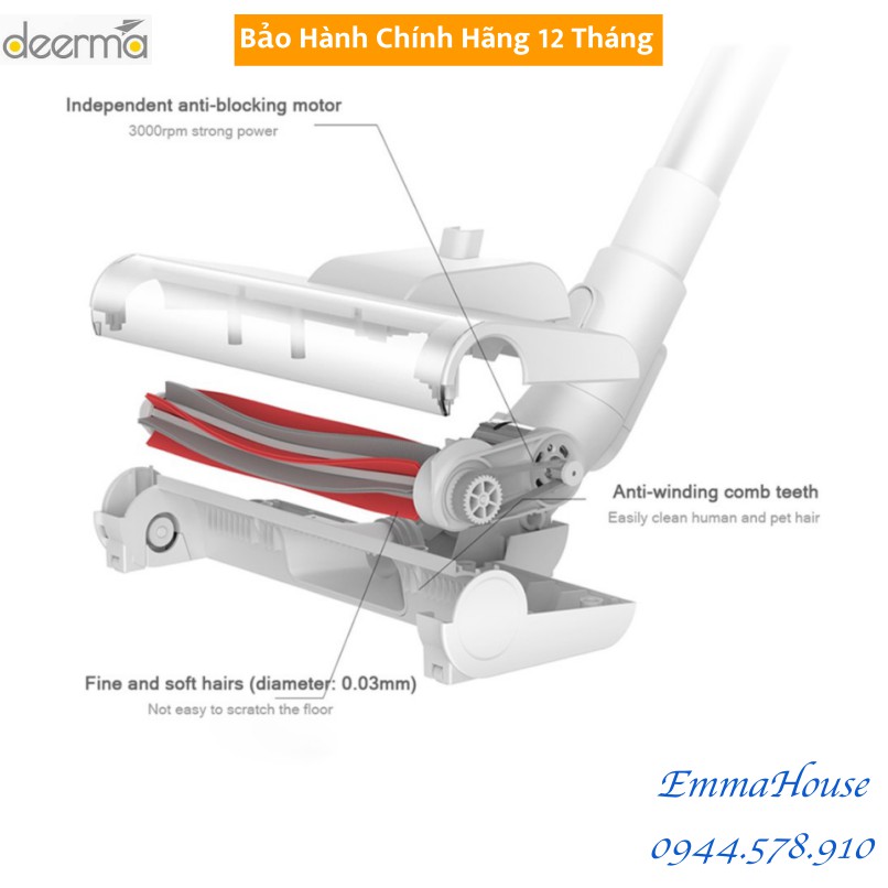 Máy Hút Bụi Không Dây Thông Minh Deerma Vc20 Plus, Bảo Hành 12 Tháng