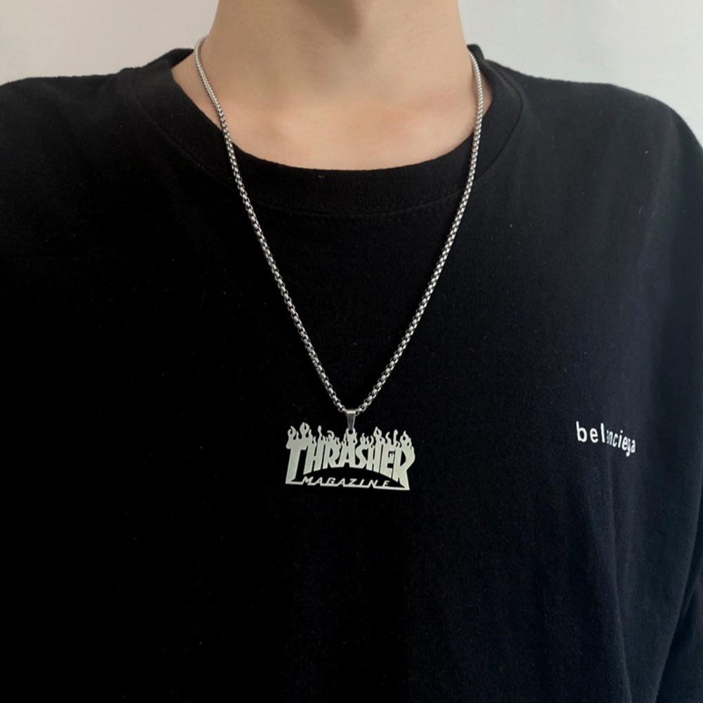 Vòng cổ Kiểu Xích Dài Phong Cách Hip hop Đơn Giản Thời Trang