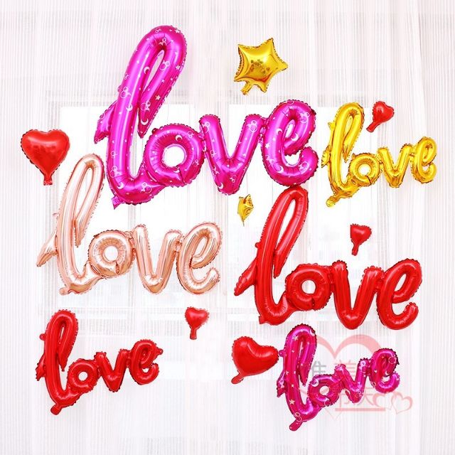 Bóng tráng nhôm chữ love