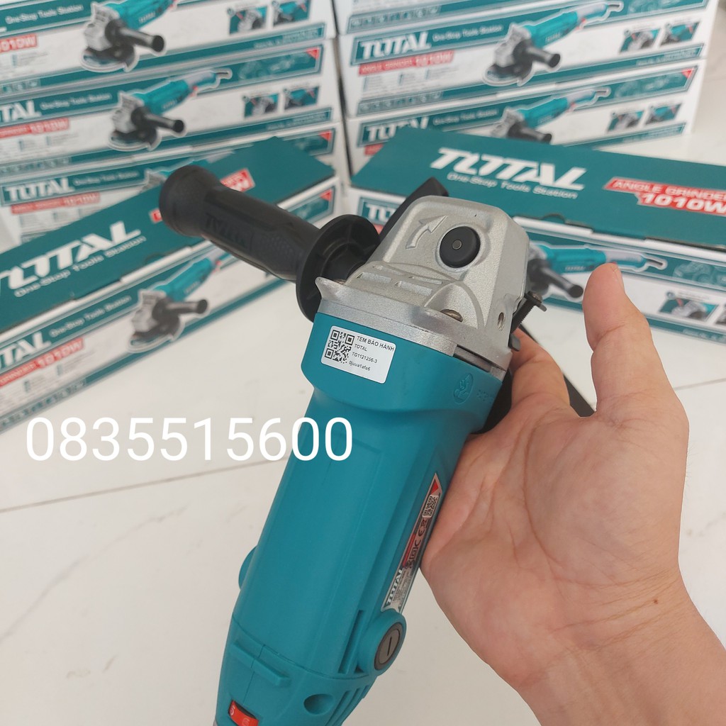 MÁY MÀI GÓC CẦM TAY 125MM 1010W TOTAL TG1121256-3  MÁY CẮT CẦM TAY CÓ CHỈNH TỐC ĐỘ
