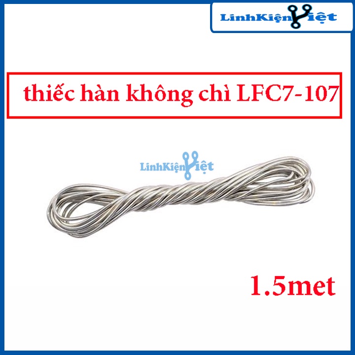 Thiếc hàn không chì hàn quốc cuộn 1,5 mét - 0.8mm LFC7-107