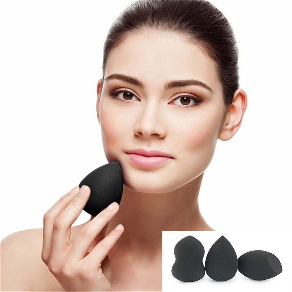 Mút xốp trang điểm đa năng màu đen mịn màng dùng để thoa và trộn kem nền tạo khối dùng khi khô và ướt