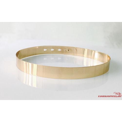 Thắt lưng kim loại trơn mạ vàng bạc thời trang | BigBuy360 - bigbuy360.vn