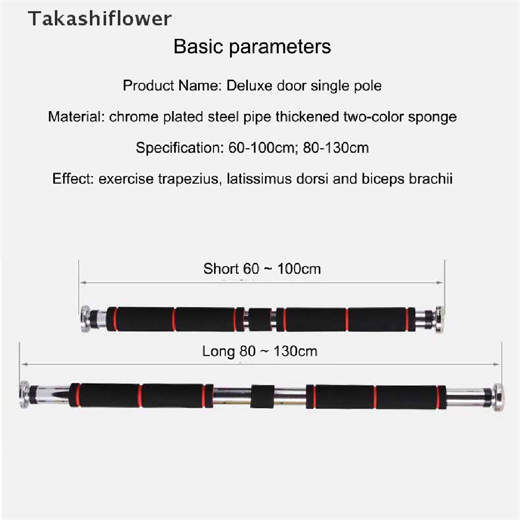 Hình ảnh (Takashiflower) Adjustable Door Horizontal Bars Training Pull Up Bar Sport Fitness Equipments Hot Sale #2