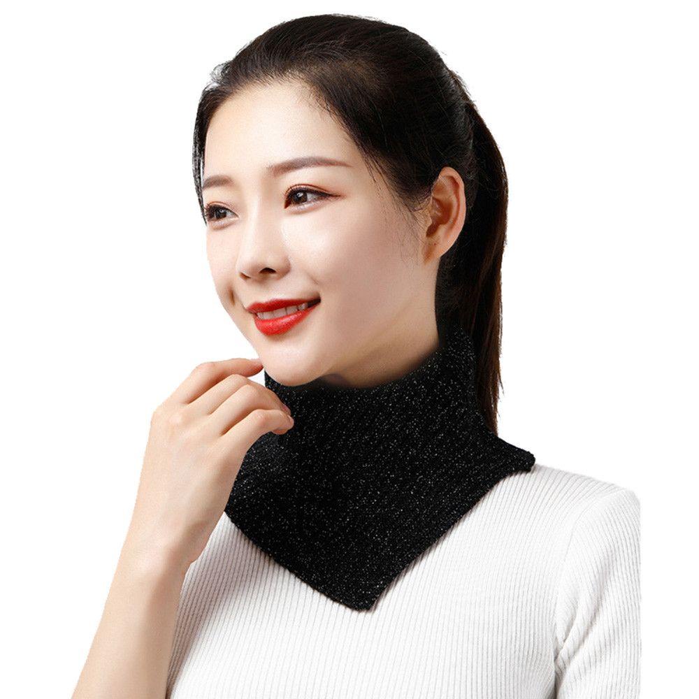Khăn Choàng Cổ Giả Len Phối Nhung Thoải Mái Thời Trang Unisex
