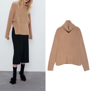 Áo Len Nữ OverSize Cổ Lọ Mềm ZA