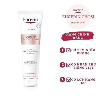Eucerin Sữa Rửa Mặt Dịu Nhẹ Làm Sáng Da Giảm Thâm Nám Eucerin Spotless Brightening Gentle Cleansing Foam 150g