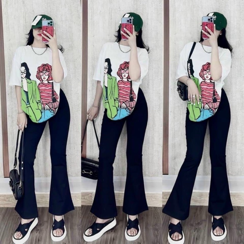 Áo thun hai cô gái