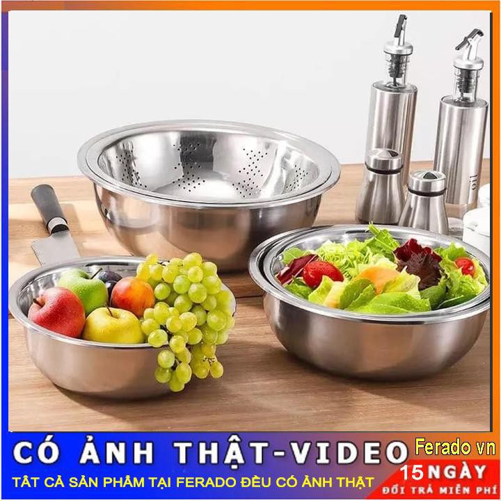 SÉT RỔ BTAS 5 MÓN INOX - GIÁ XƯỞNG