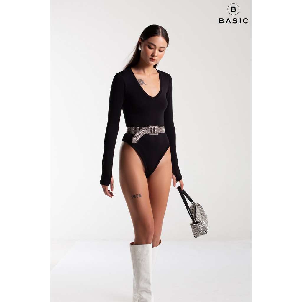 Bodysuit Cổ Tim Tay Dài Nhiều Màu B Basic | BigBuy360 - bigbuy360.vn