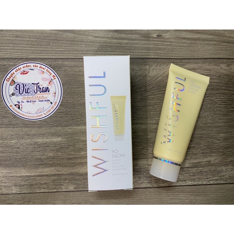 (BILL US - 40ml/20ml) - Tẩy da chết Huda Beauty Wishful Yo Glow Enzyme Scrub