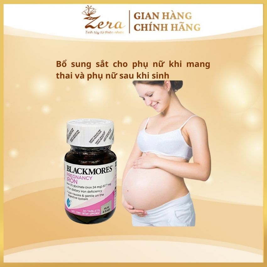 Viên Sắt Cho Bà Bầu Blackmores Pregnancy Iron - Lọ 30 viên