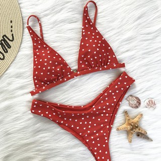 Bikini in chữ LOVE phối dây có đệm mút