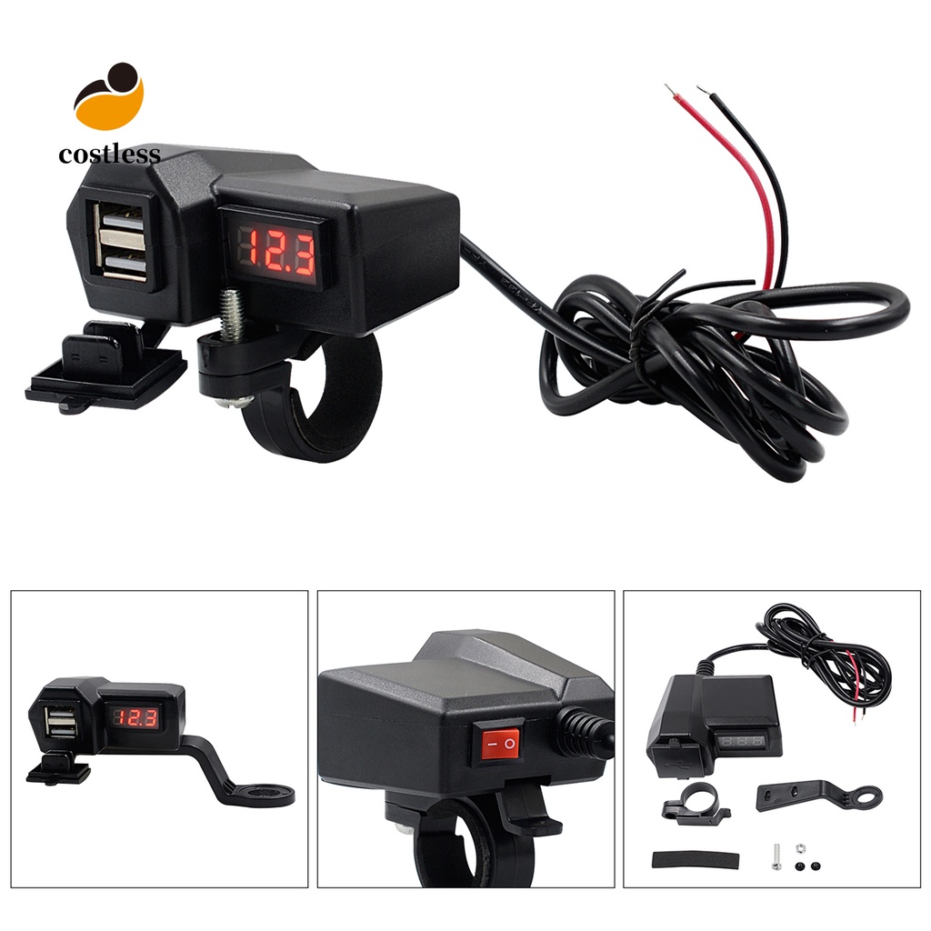 Túi Đựng Đồ Dùng Cao Cấp Tiện Dụng| Bộ Chuyển Đổi Sạc Điện Thoại USB Kép Đa Năng Gắn Xe Máy