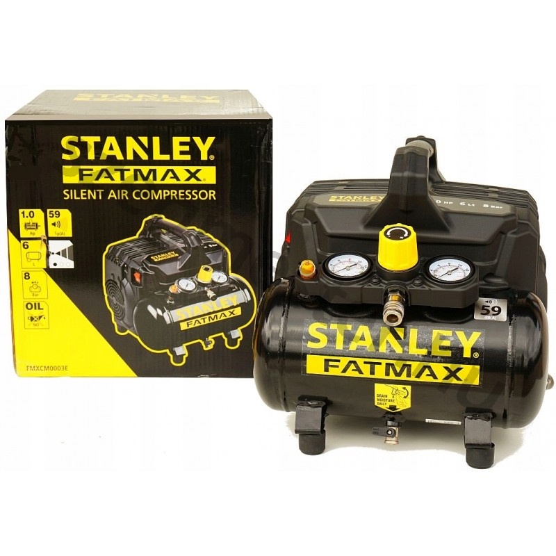 Máy nén khí không dầu 1 H.P Stanley FatMax DST 101/8/6  SIÊU GIẨM ÂM - CHÍNH HÃNG
