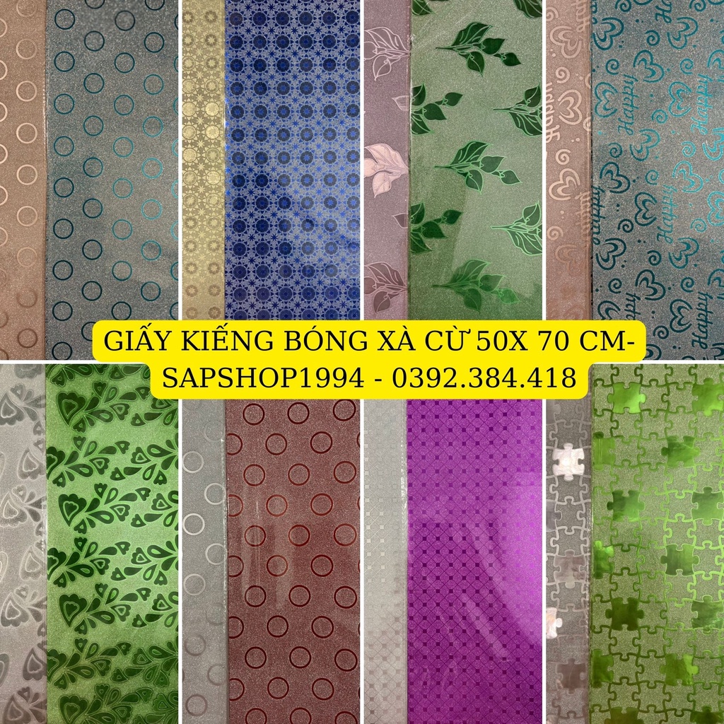 [10 TỜ] GIẤY KIẾNG XÀ CỪ HOẠ TIẾT 50X70 CM
