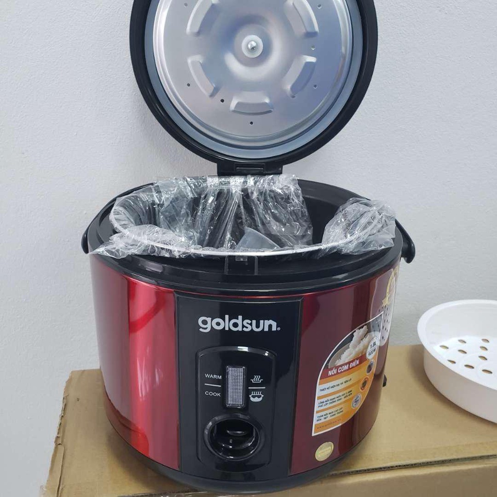 Nồi Cơm Điện lòng niêu Goldsun 1.8L - Goldsun công suất 700W và Goldsun GRC5043 900W - lòng nồi dày 2.5mm