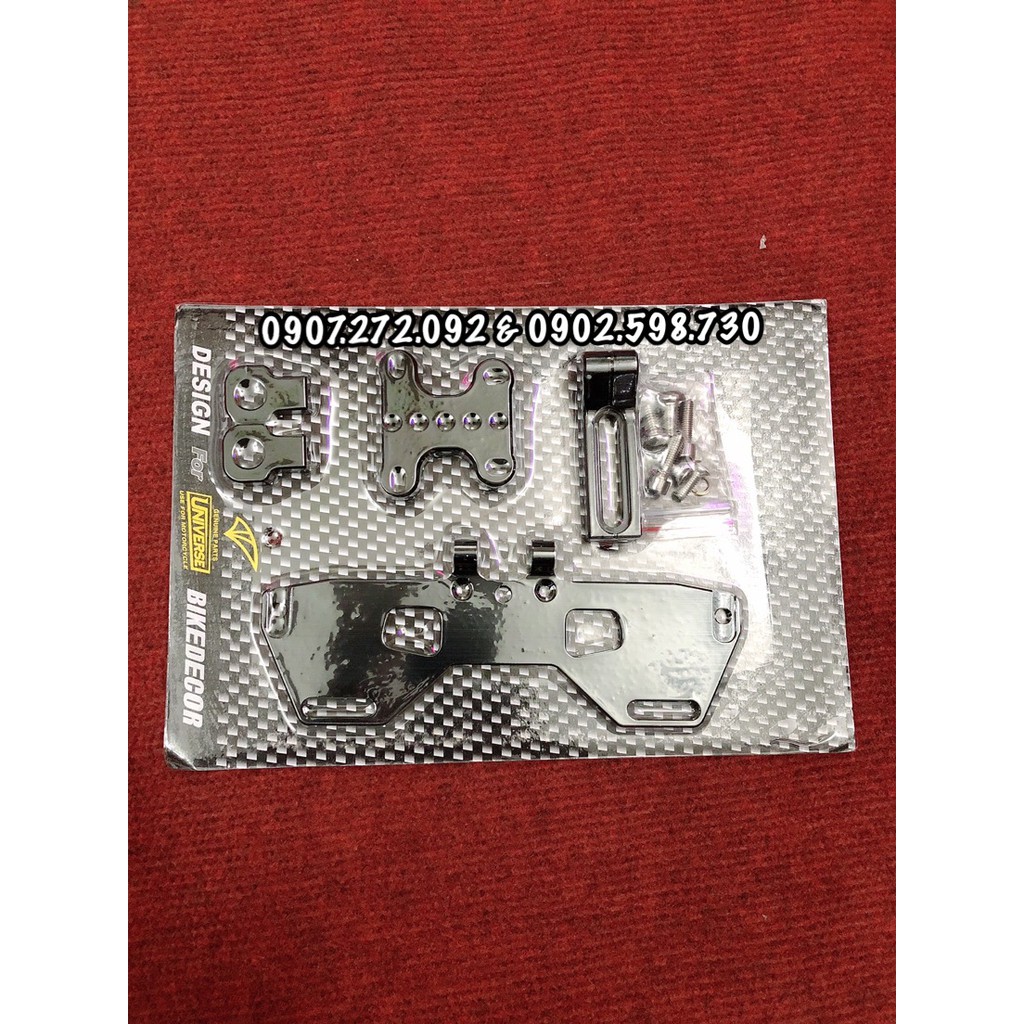 Pas gập biển số đút gầm điều chỉnh CNC cho xe R15
