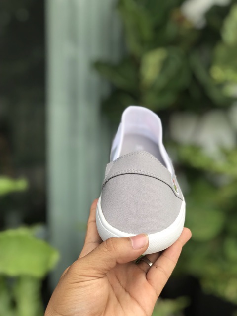 Giày Lacosteee Slipon Xám Cam | BigBuy360 - bigbuy360.vn