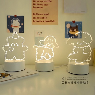 Đèn ngủ gấu nhiều mẫu dễ thương trang trí phòng ngủ/ bàn học Chanhhome.decor