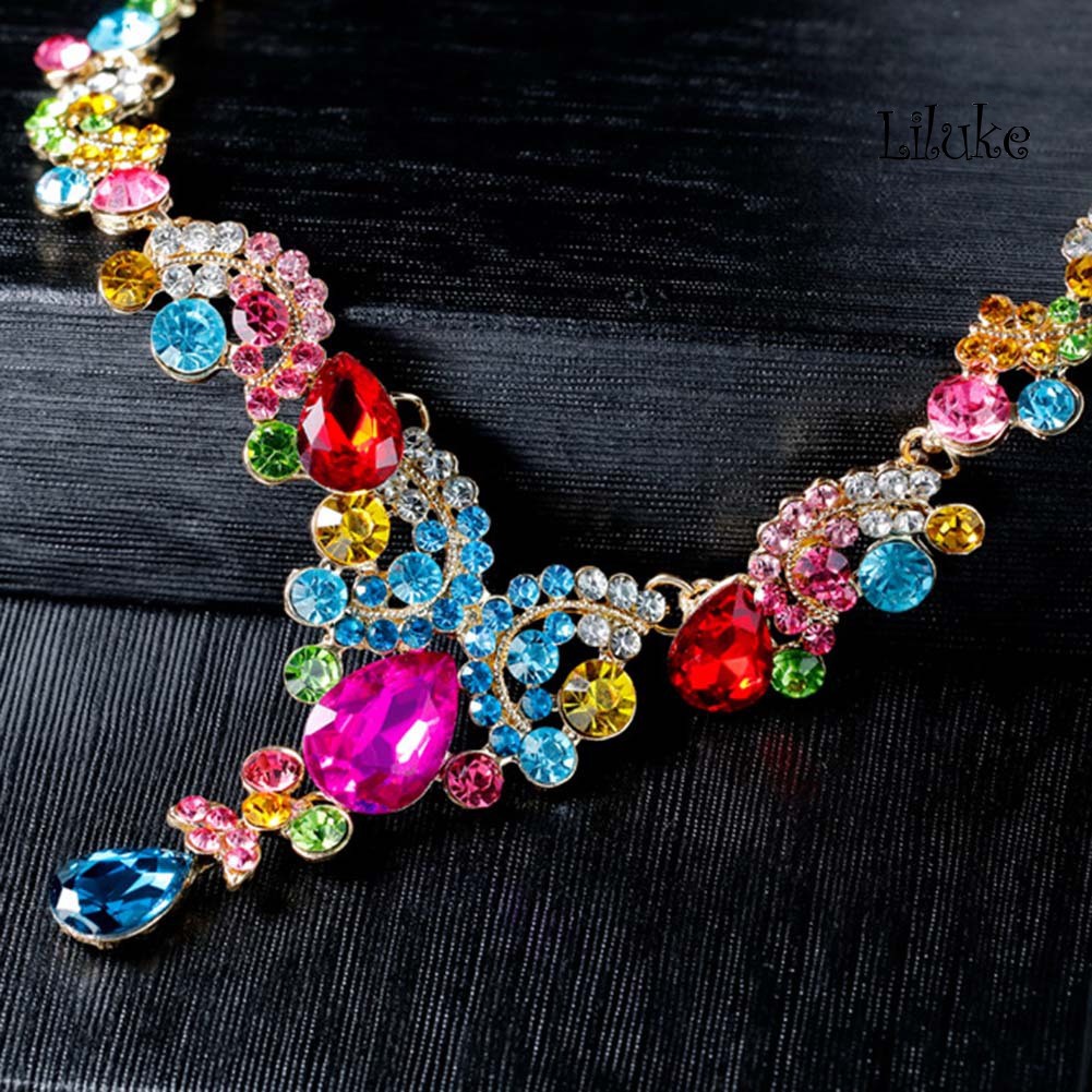 Bộ 2 Vòng cổ + Đôi Khuyên Tai Thiết Kế Sang Trọng Thời Trang Cho Nữ