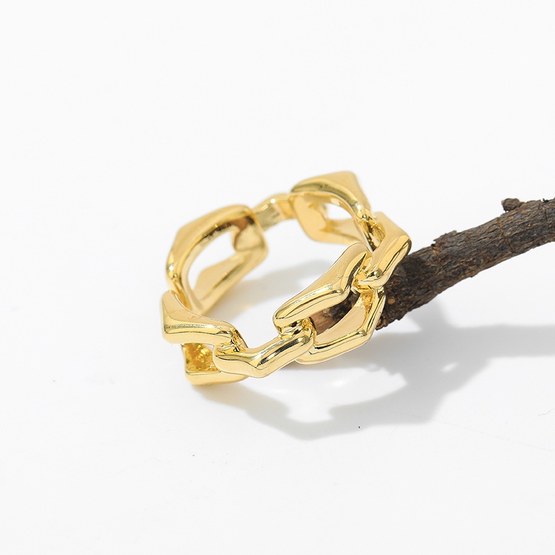 [Jiudolan] Nhẫn Hở Mạ Vàng 18k Có Thể Điều Chỉnh Kích Cỡ