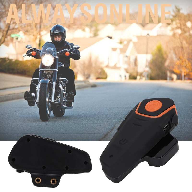 Alwaysonline Motorcycle Helmet Bluetooth Headset Motorbike Outdoor Headphone Earphone Earbuds