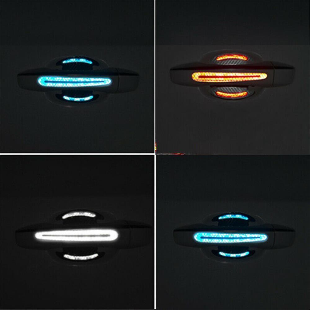 Bộ 4 Miếng Dán Phản Quang Cảnh Báo An Toàn Cho Cửa Xe Hơi Màu Đỏ / Xanh Dương / Xanh Lá / Trắng / Vàng