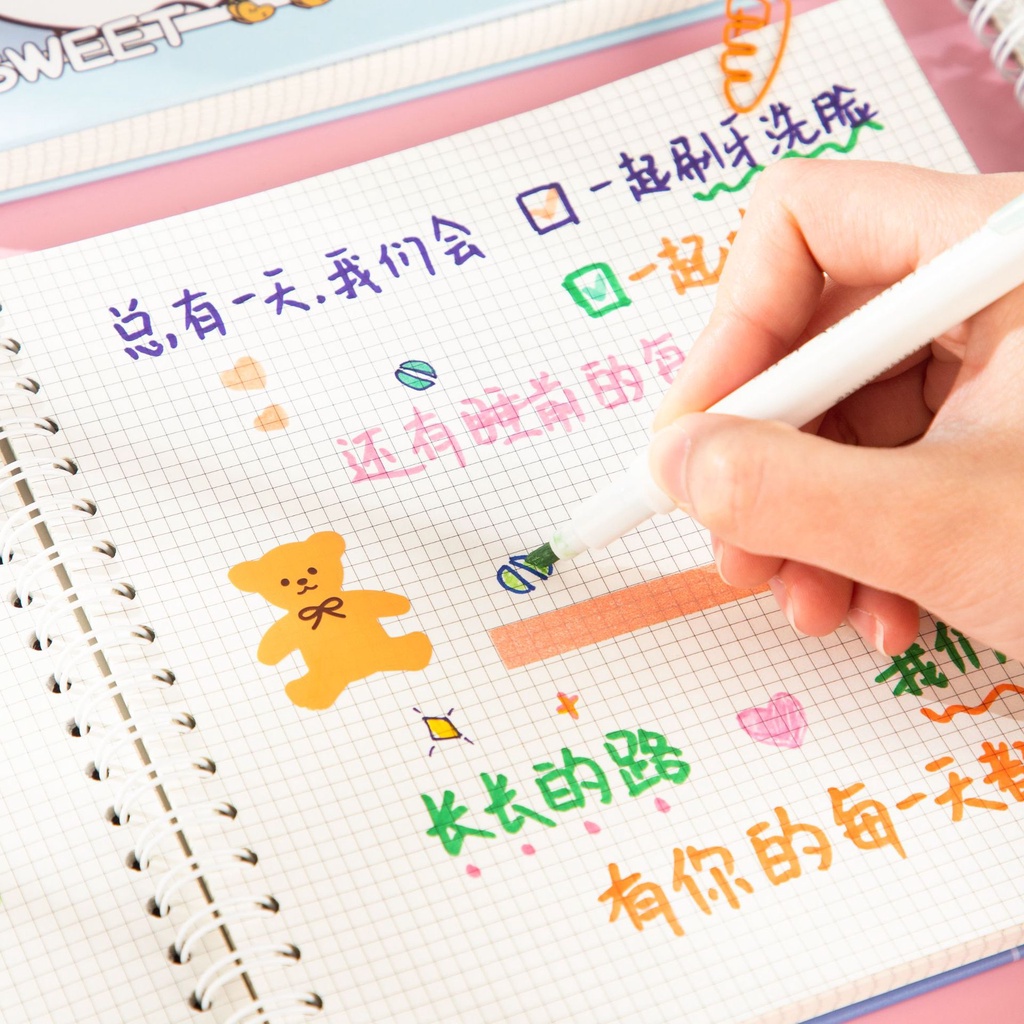 Sổ tay ô li - chuyên dùng trang trí bullet journal - Ammy và Tiểu Thố - 170mm x170mm