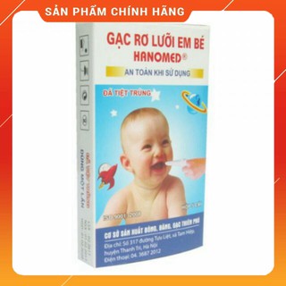 Set 10 Hộp Gạc Rơ Lưỡi Trẻ Em Hanomed 1 Hộp 5 Cái