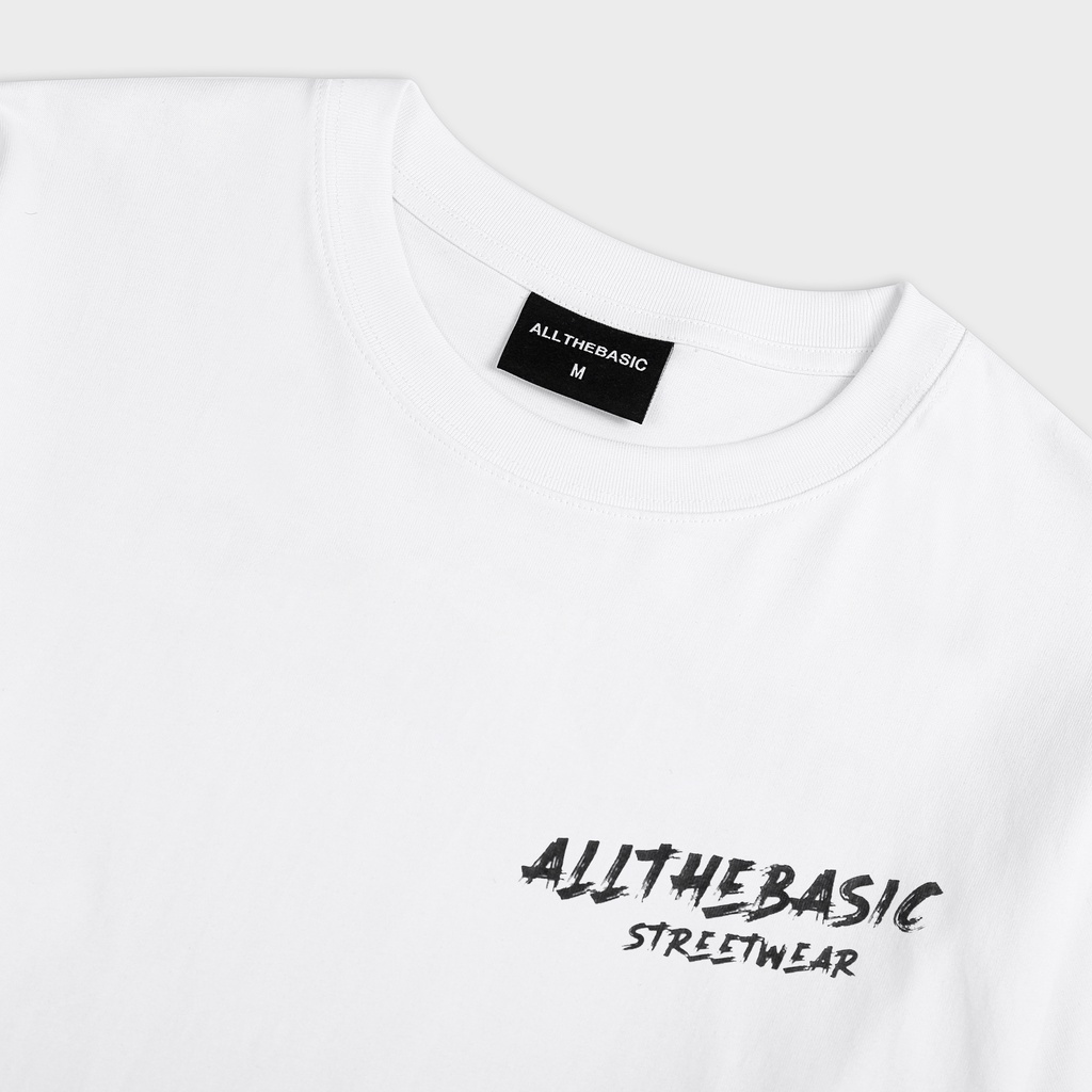 Áo thun 100% cotton, form rộng local brand All The Basic - Brushing Tee - Trắng