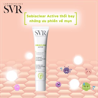  Kem làm giảm mụn và giúp loại bỏ dầu SVR SEBIACLEAR Active 40ml