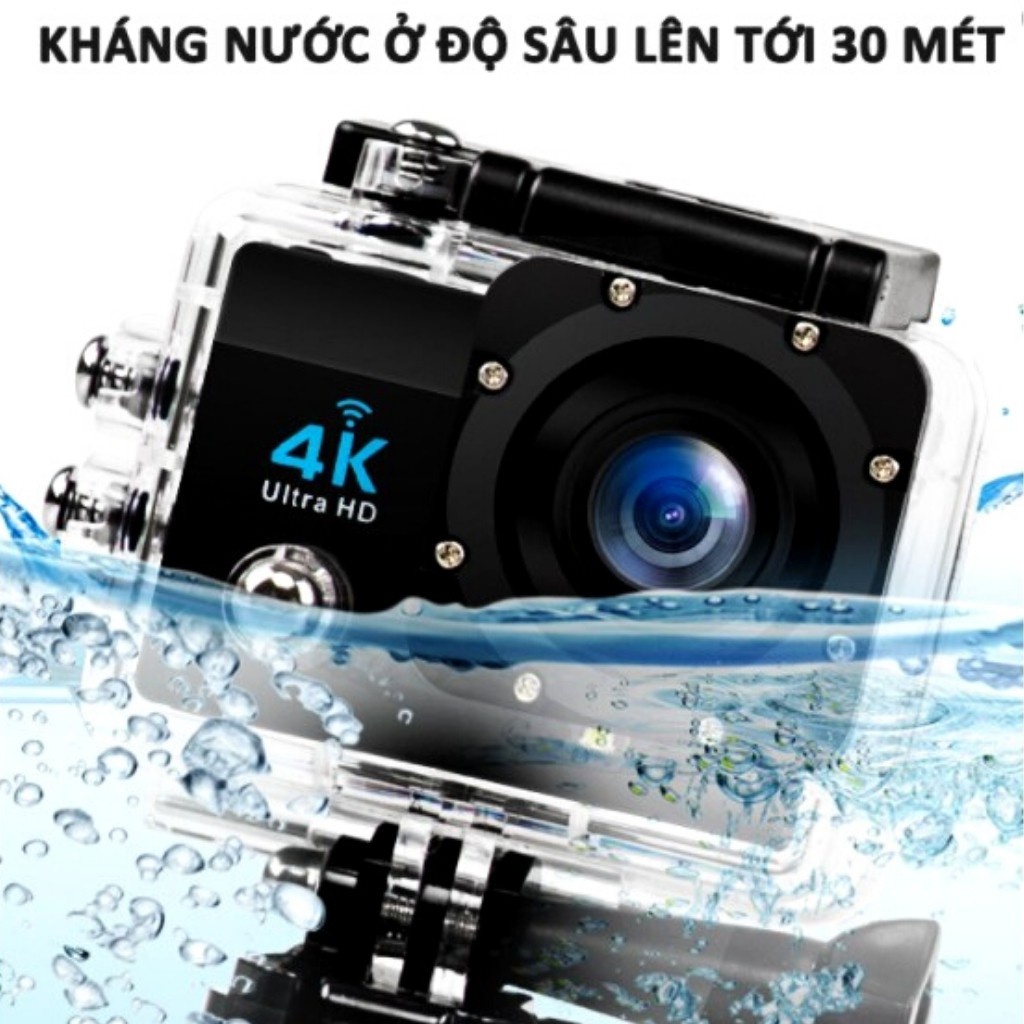 Camera hành trình xe máy Gắn Mũ Bảo Hiểm, Camera Hành trình chống nước 4K Sports Ultra HD DV - Bảo hành 1 năm 1 đổi 1