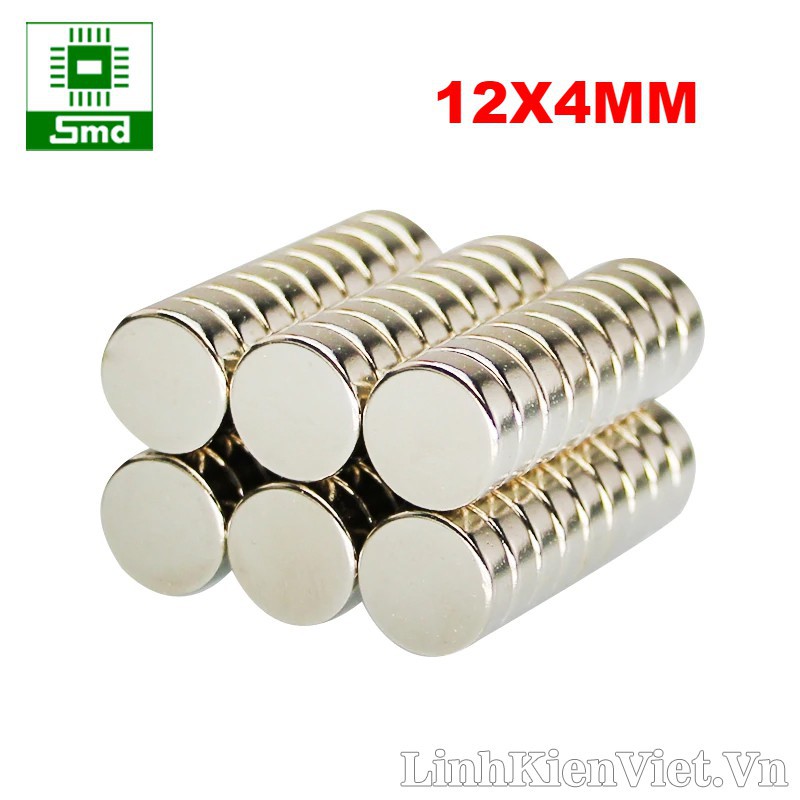 Nam châm đất hiếm loại tròn các kích thước phi 3, 4, 5, 8, 10, 12, 20mm các độ dày 2, 3, 5..mm