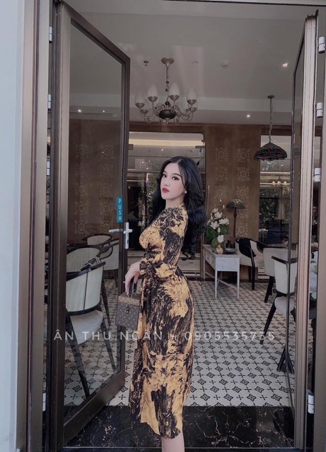 ĐẦM SOMI HOẠ TIẾT VÂN ĐÁ #165k