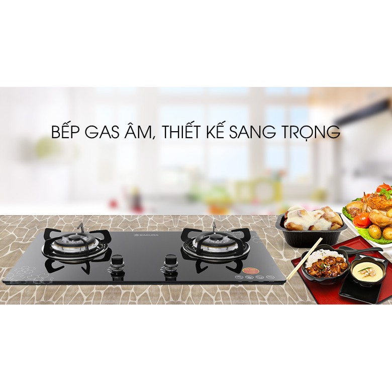 Bếp gas âm Sakura SV-2577GB ( HÀNG TRƯNG BÀY )