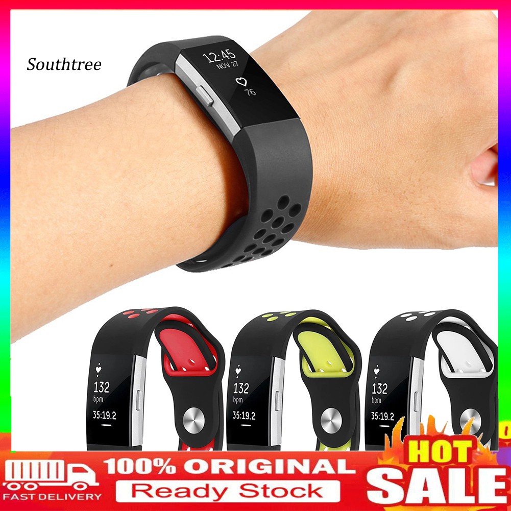 Dây Đeo Silicon Thời Trang Cho Đồng Hồ Thông Minh Fitbit Charge 2