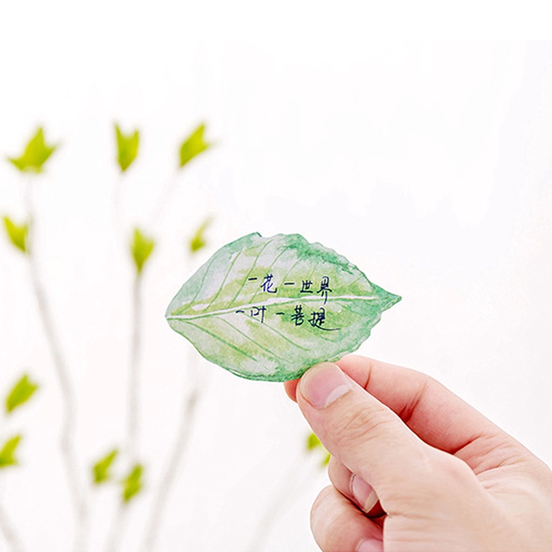 Giấy dán Lưu ý in hình chiếc lá xinh xắn