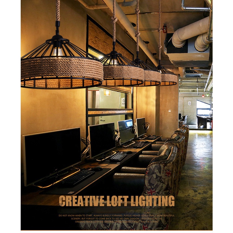 Đèn thả decor quấn thừng DC264