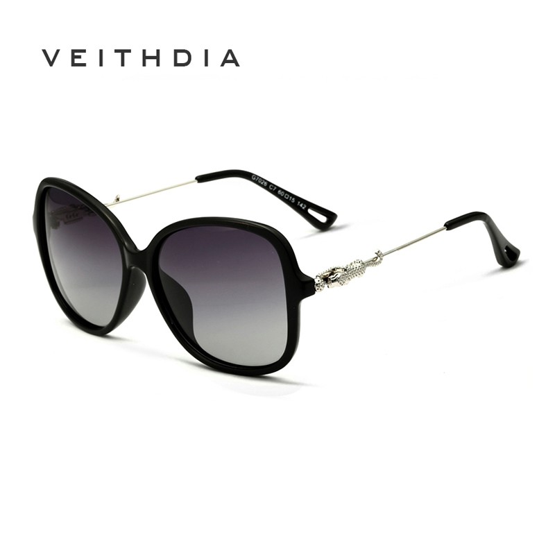 Kính râm phân cực nữ VEITHDIA 7026 TR90 đính đá thời trang