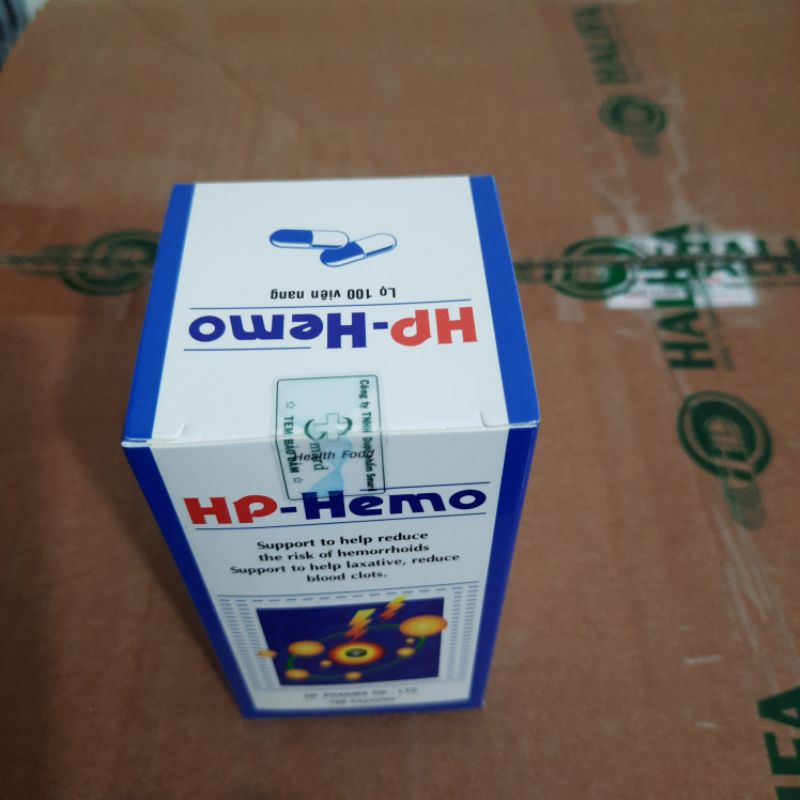 [ Che tên SP ] Viên uống hỗ trợ Trĩ và táo bón HP Hemo - Hộp 100 viên + tặng 1 hũ bôi trĩ