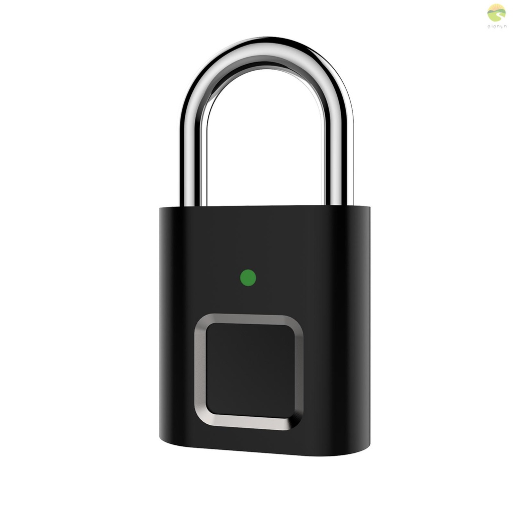 Khóa mini không cần chìa hệ thống vân tay có thể lưu 10 mẫu vân tay có 3 đèn báo LED bảo mật cho phòng gym/ba lô/va ly
