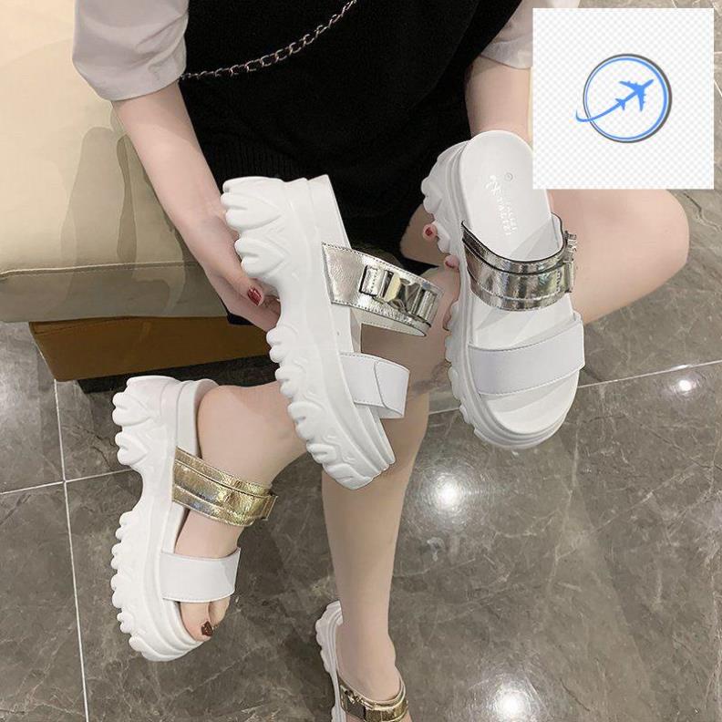 (k có sẵn) dép bánh mì 2 quai ngang mẫu mới thời trang 8cm 1904