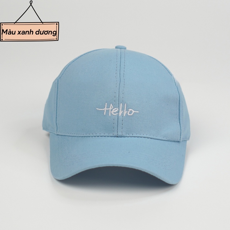 Mũ Lưỡi Trai Nón Kết Nhung Chữ Hello 432 Phong Cách Ulzzang Form Unisex Nam Nữ - Hata24h