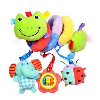 1pc Cute Comfortable Stuffed Toy Stroller Crib Toy for Infant Kids