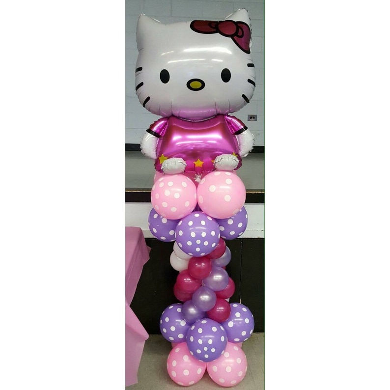 BÓNG NHÔM KITTY TO 1M, BÓNG KIẾNG MÈO HELLO KITTY SIZE TO, BÓNG TRÁNG NHÔM HÌNH KITTY