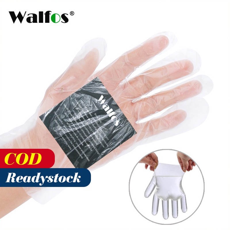 Bộ 60 găng tay nhựa Walfos dùng một lần tiện dụng