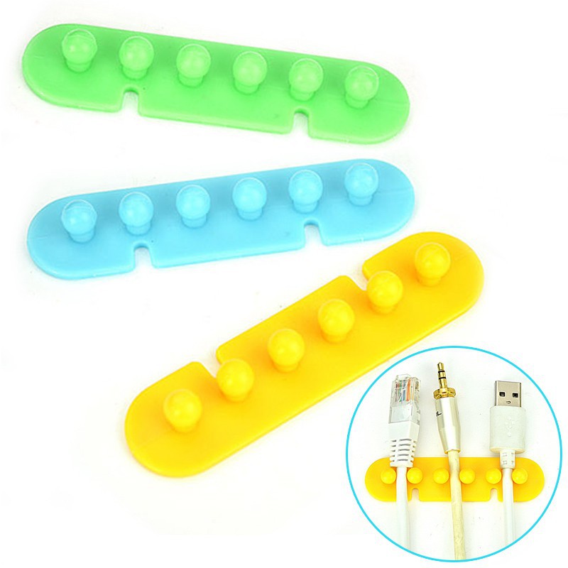 Bộ 2 thanh nhựa kẹp dây điện thoại/ máy tính gắn tường
