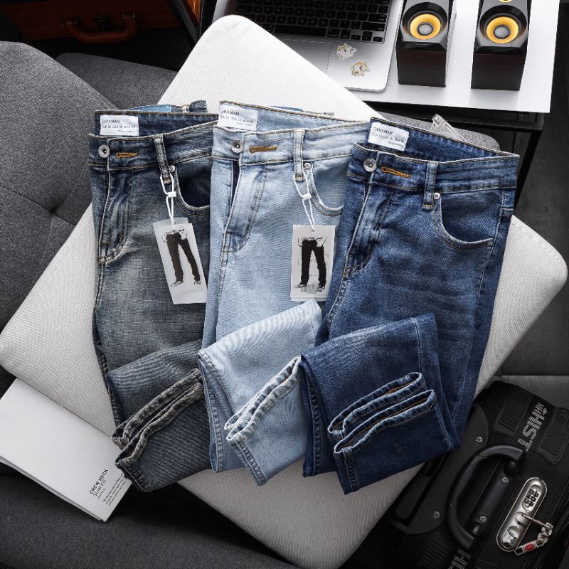 Quần jean nam skinny ôm dáng chất bò cao cấp hàng xuất xịn
