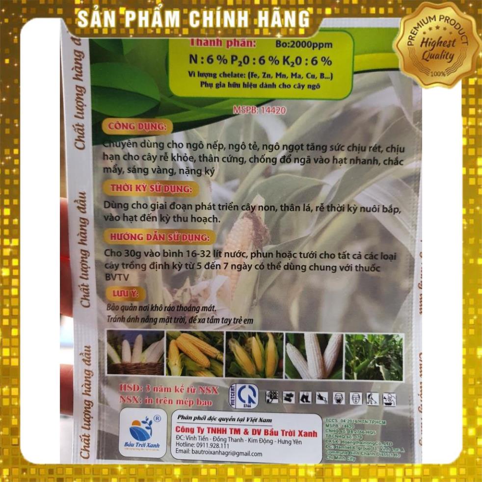 10 GÓI PHÂN BÓN CHO CÂY NGÔ  ⚡️GÓI NHỎ GIÁ TỐT⚡️xanh mo,to bắp,chắc hạt,tăng thụ phấn, chống khuyết hạt 2
